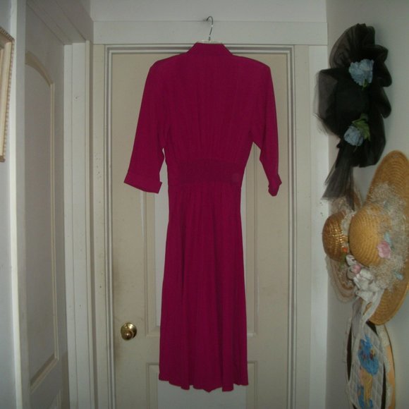 BARBIECORE 80S HOT PINK DRESS DOES THE 50S 8 - Picture 4 of 4
